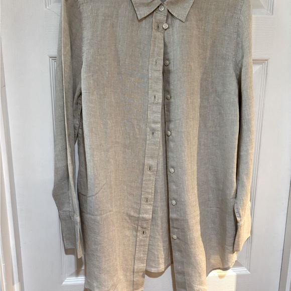 Talbots Linen Wheat Shirt, Size M - Picture 9 of 9